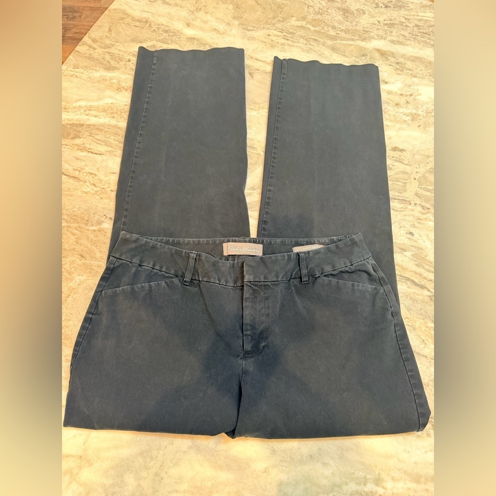 Eddie Bauer Slightly Curvy Pants Women’s 10 Navy Stretch Casual Work
